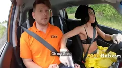 Play Hazmat Surprise: Hardcore Car Fuck with Petite Brunette