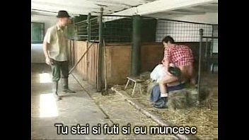 Reproducir Chica gorda follando en el establo con 2 hombres junto a vacas