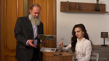 Play The bearded male penetrates a female student well as he knows best