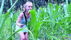 Play Petite Lesbians' Public Sex Trick: Skinny Teen's Intense Defloration Outside